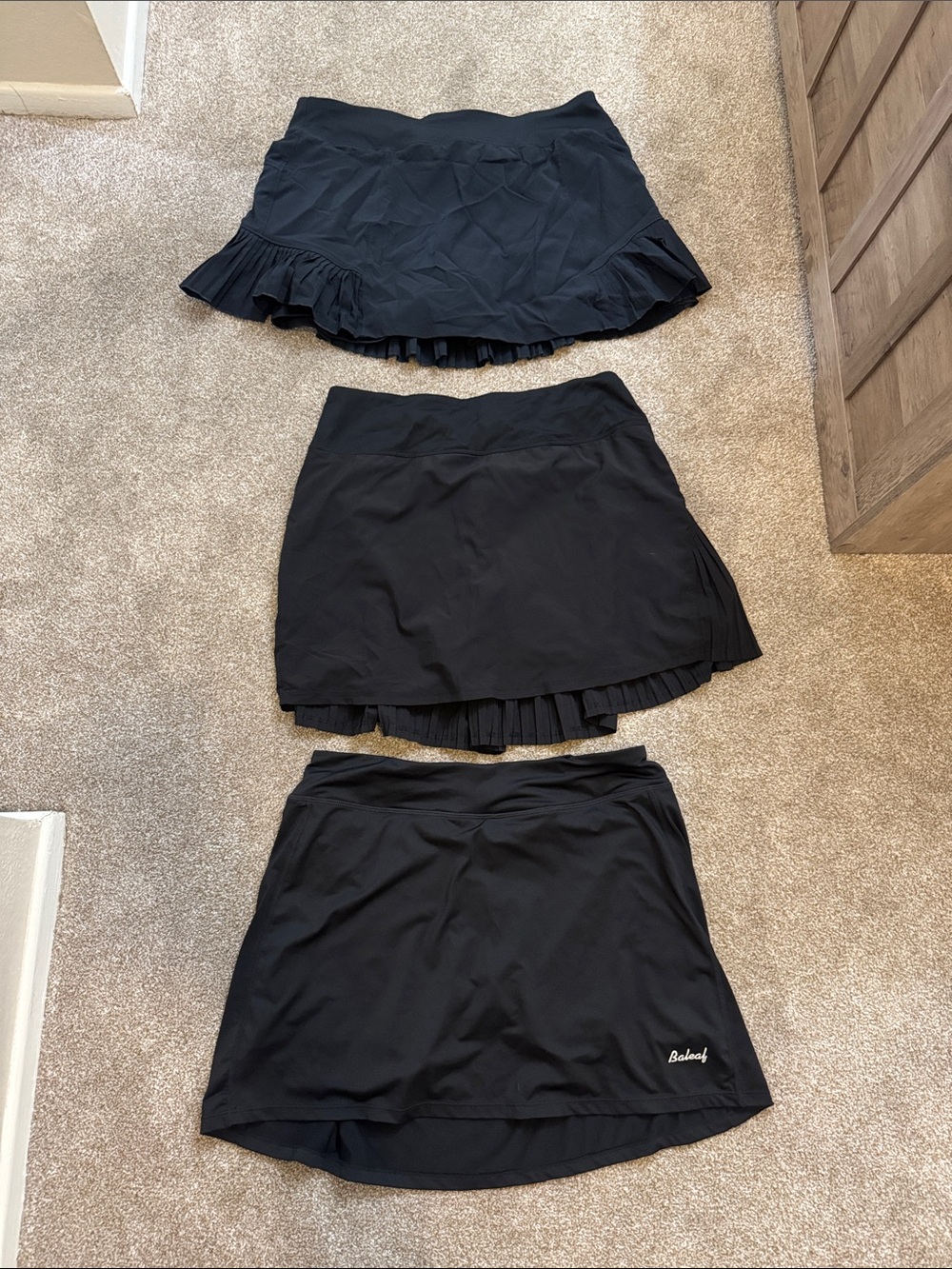 Black Women's Skirt with Pleated Hem - Brand